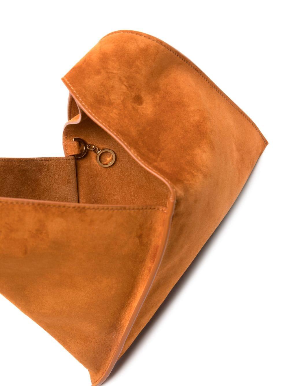 KHAITE Small Sara Suede Tote Bag in Brown | Lyst