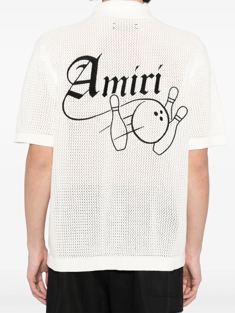 Amiri Bowling Crochet Polo Shirt in White for Men | Lyst UK