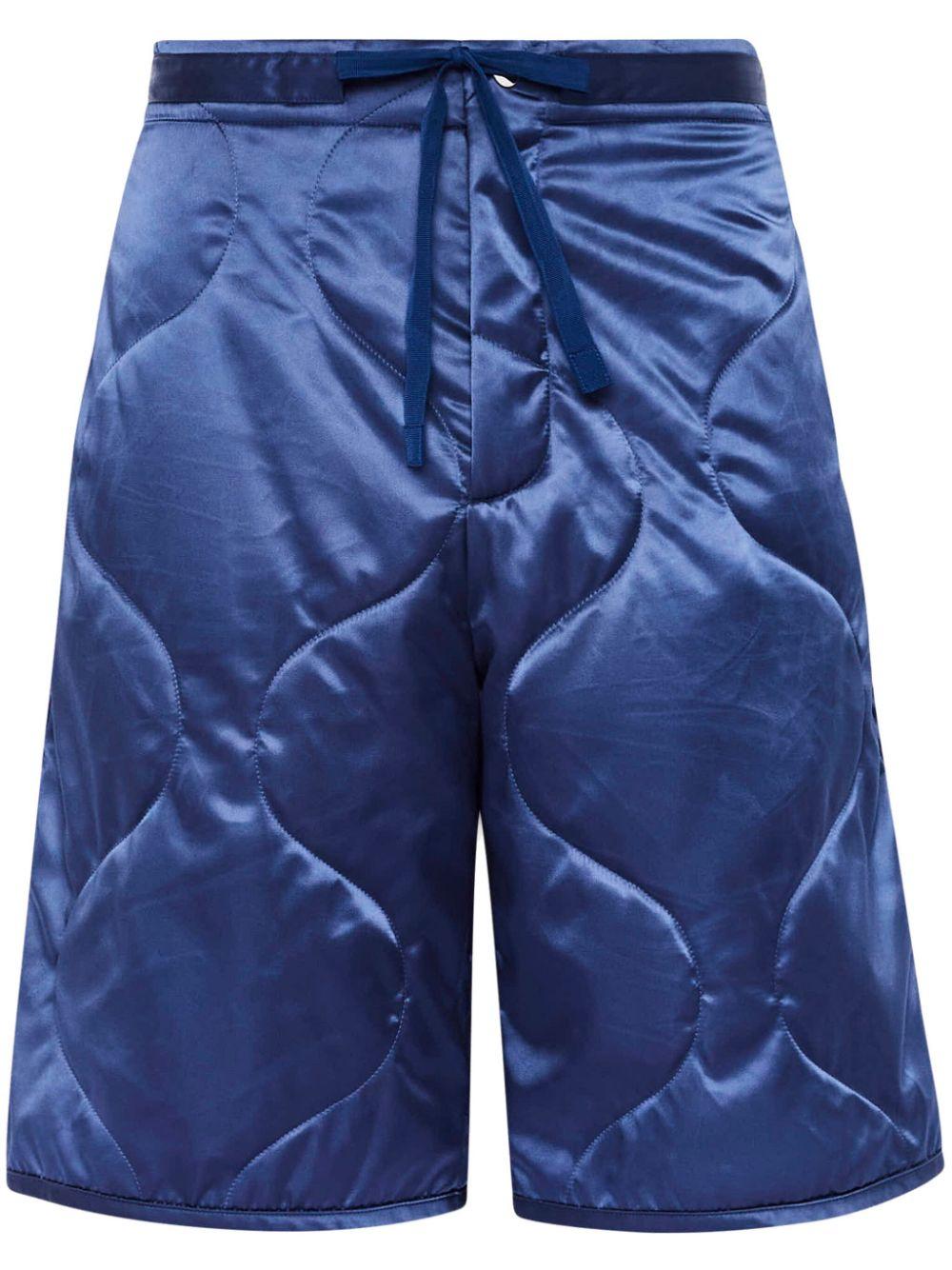 Balenciaga メンズ ブルー グラフィック トラックショーツ Balenciaga メンズ ブルー グラフィック トラックショーツ