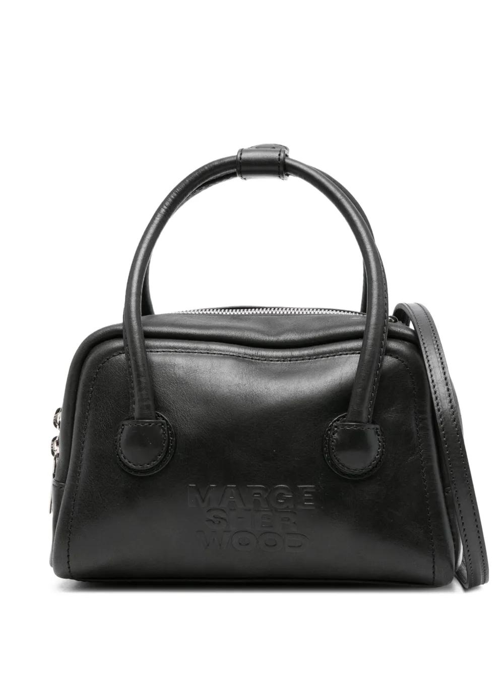 トートバッグ Marge Sherwood embossed-logo top-handle tote bag Marge Sherwood embossed-logo top-handle Tote Bag | Black
