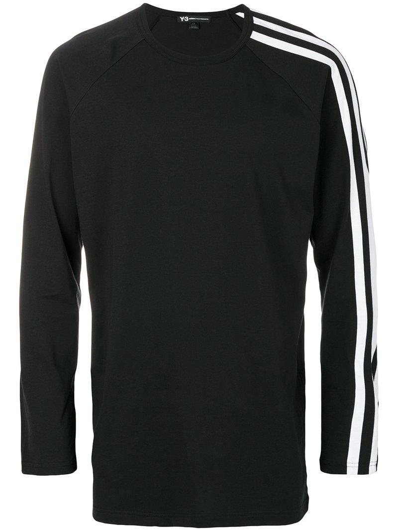 Lyst - Y-3 Contrast Stripe Sweatshirt in Black for Men