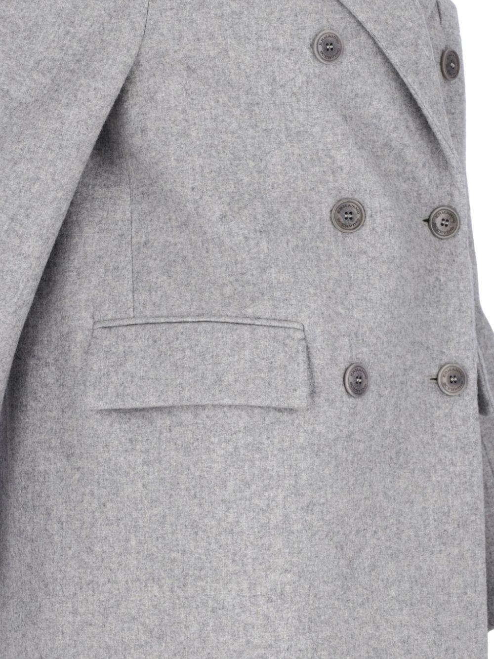 Ermanno Scervino レディース グレー ダブルコート コート