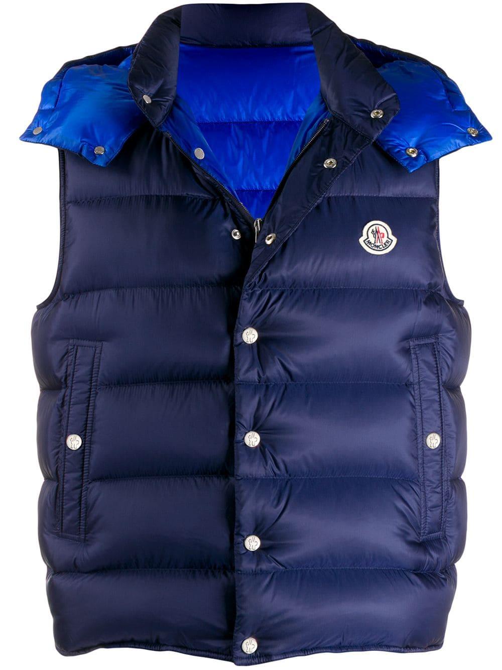 moncler gilet fur hood