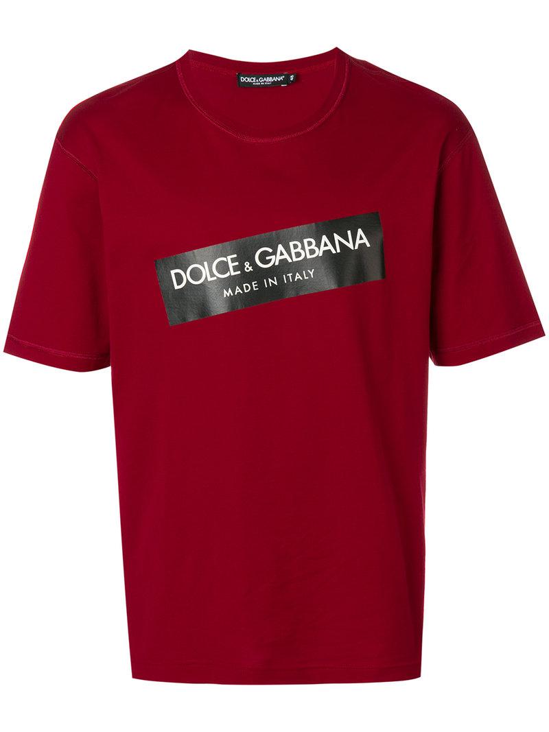 dolce and gabbana red shirt