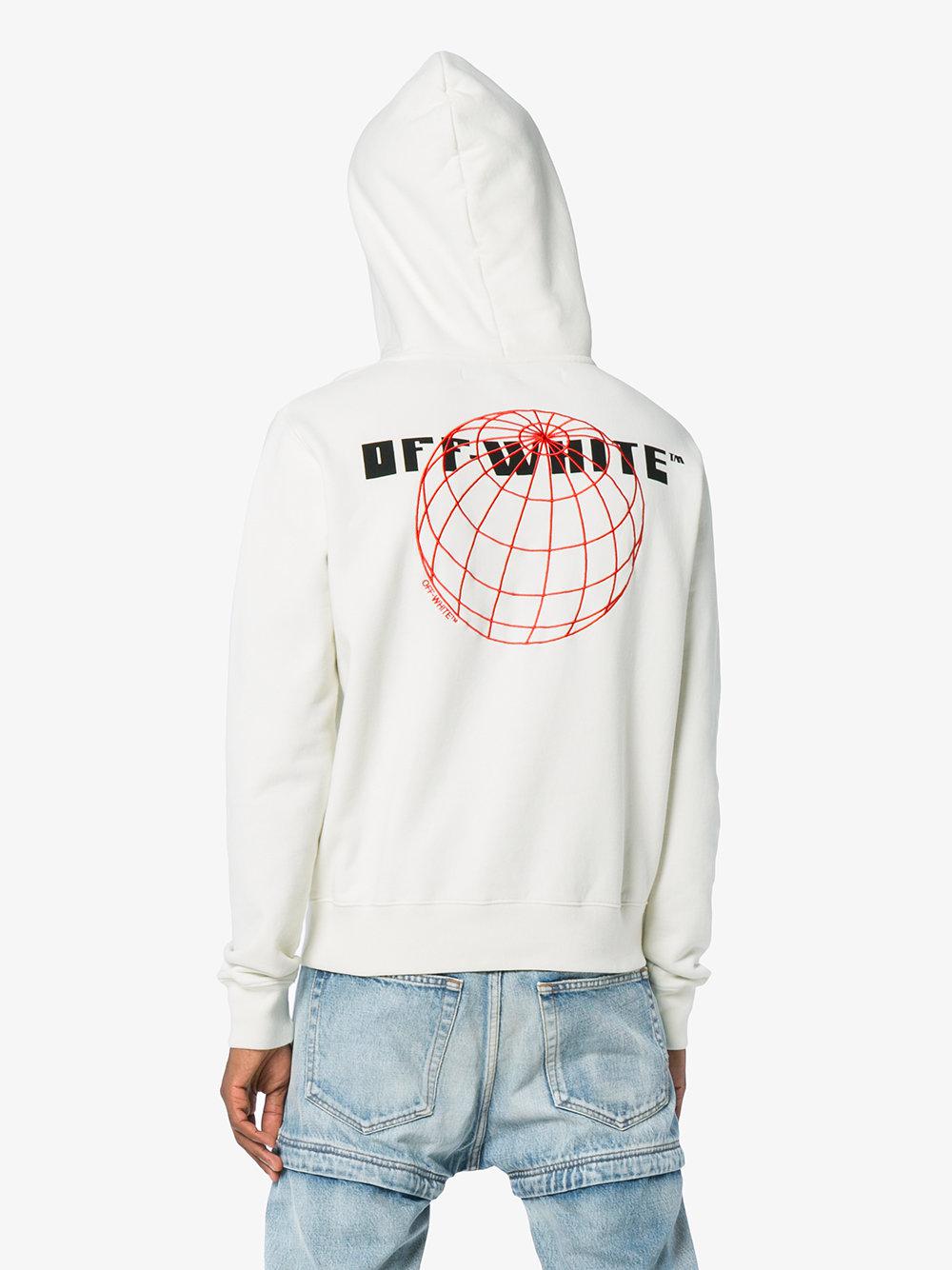 off white globe hoodie