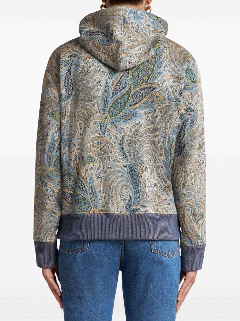 Etro Paisley Print Hoodie in Grey Lyst UK