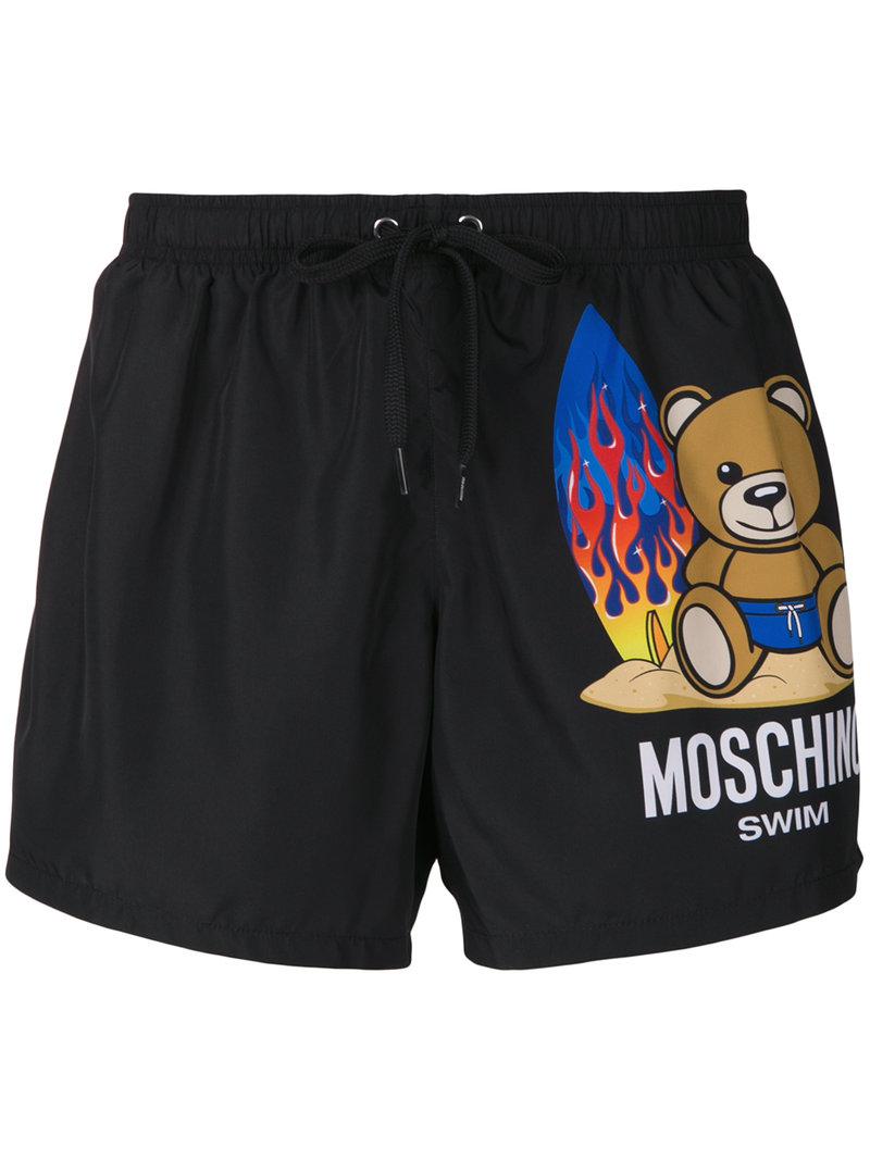 moschino bear swim shorts