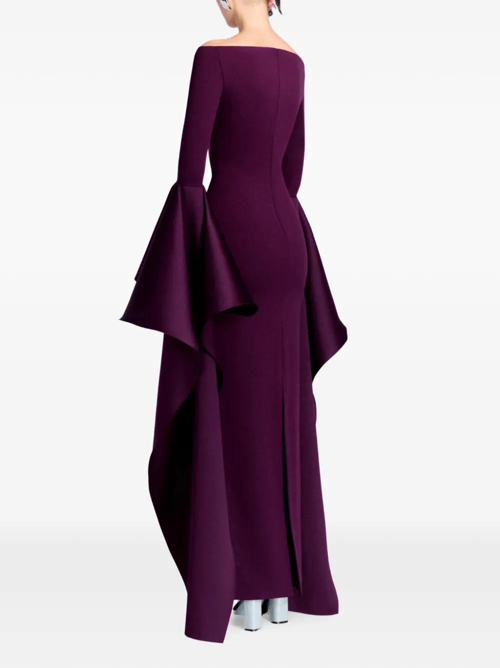 solace london peplum dress Solace London Annie peplum-waist draped-panel Maxi Dress | White