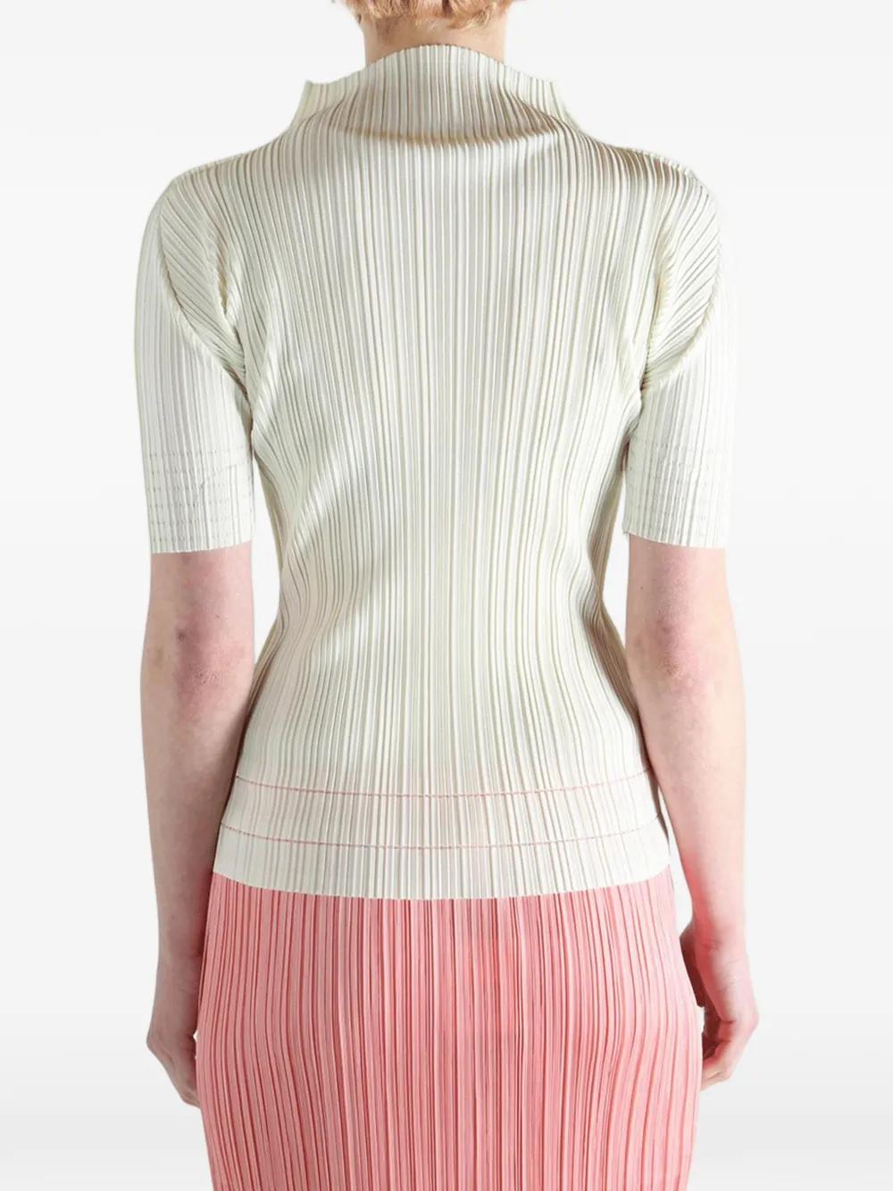Ensemble Top Manches Courtes Et Jupe Plissée PLEATS PLEASE ISSEY MIYAKE, Motif Pois, Taille 3