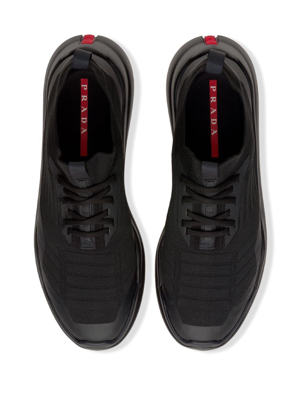 Prada Toblach Techno Knit Lr Sneakers in Black for Men - Lyst