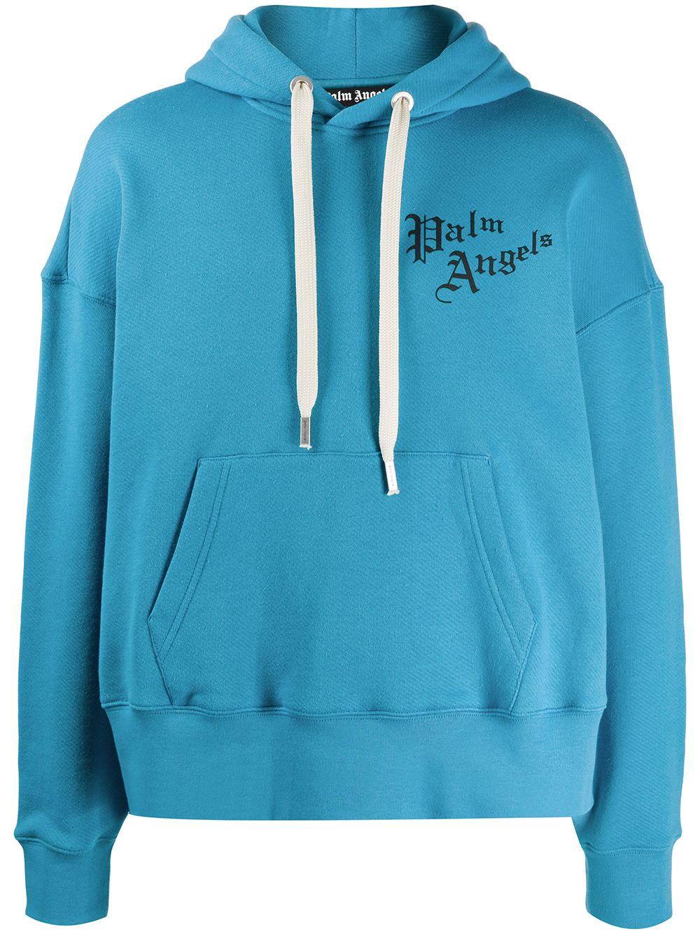 Palm Angels Cotton Sacred Heart Hoodie in Blue for Men Save 21 Lyst