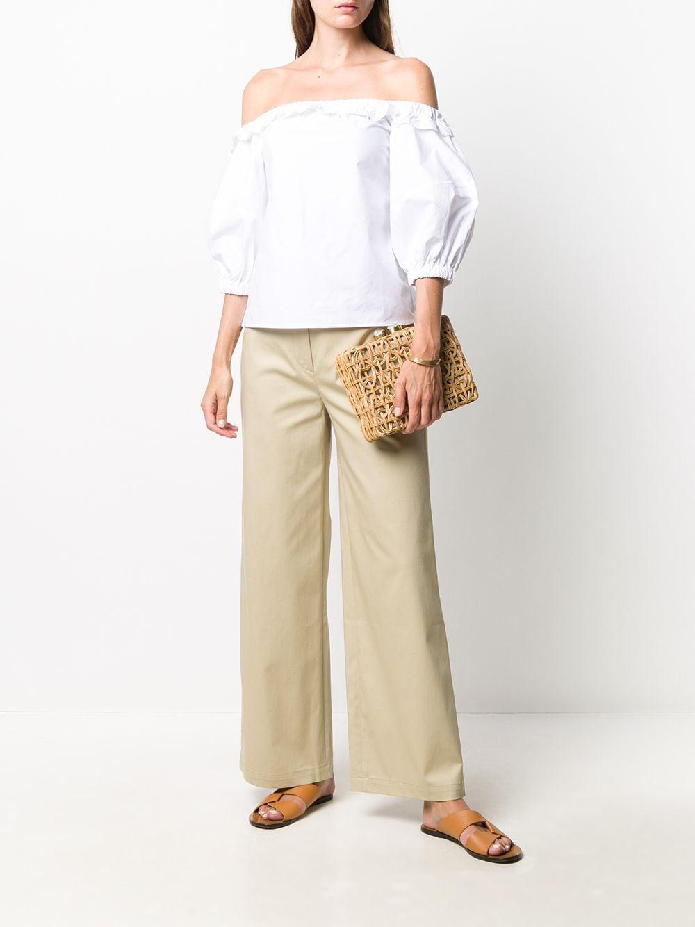 Ba Sh Cotton Pascal Off Shoulder Blouse In White Lyst