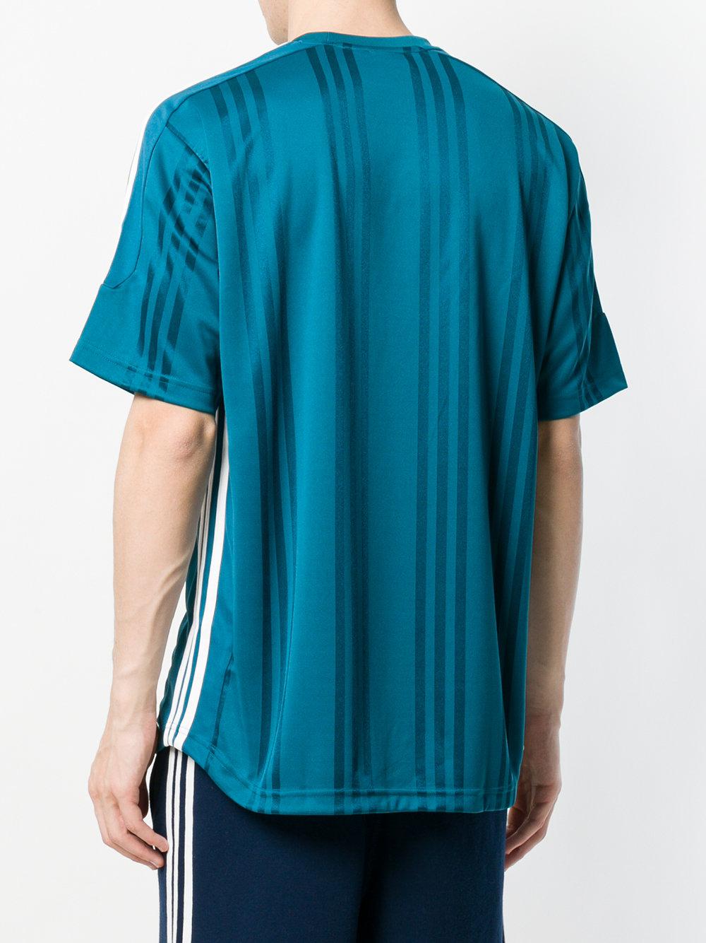 adidas Originals 3 Stripes Jacquard Jersey Tshirt in Blue for Men Lyst