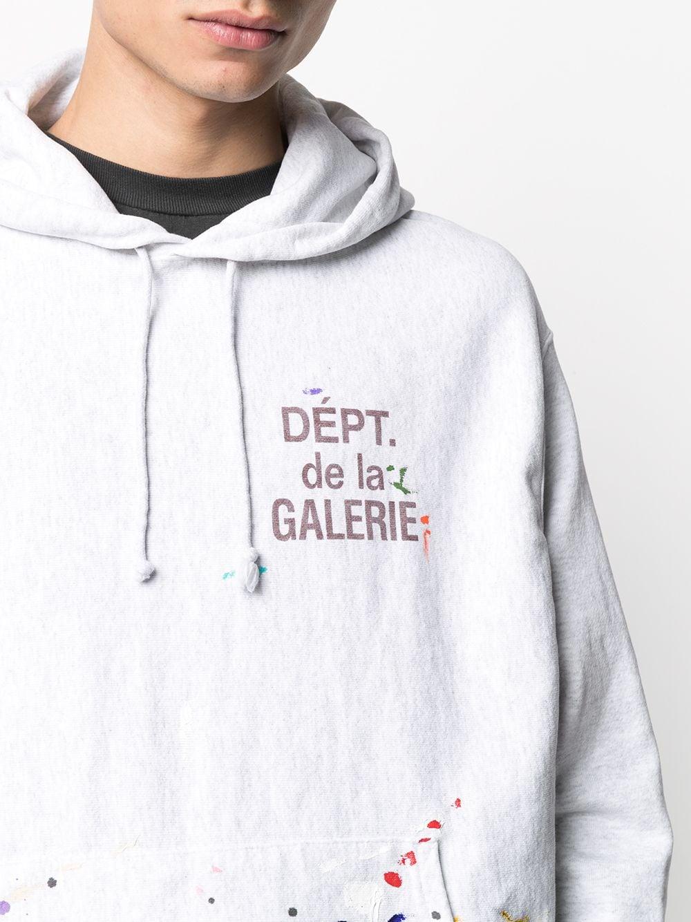 GALLERY DEPT. Logo Paint Print Hoodie in Grey (Gray) for Men | Lyst