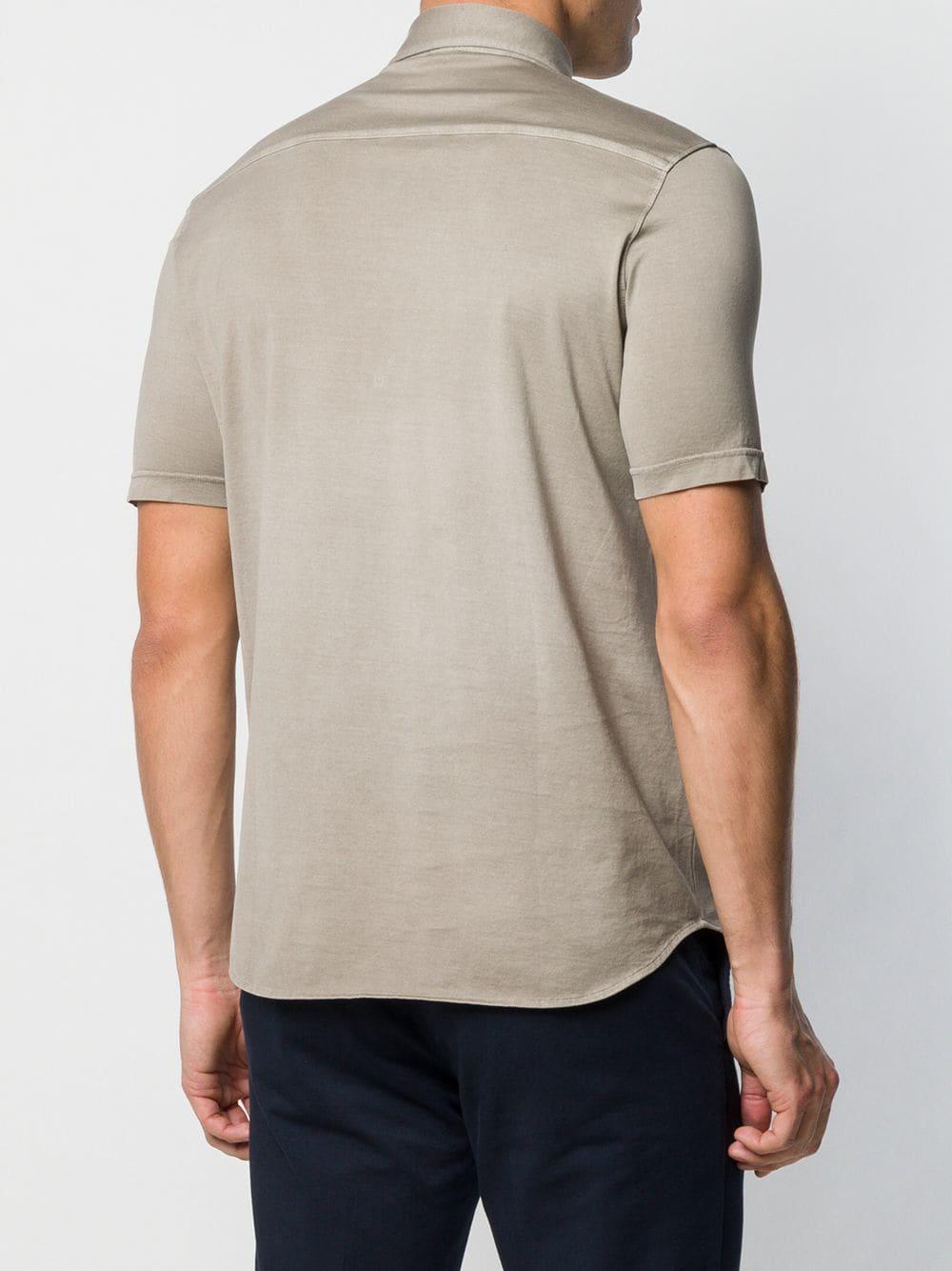 Dell'Oglio Slim Fit Polo Shirt in Grey (Gray) for Men - Lyst