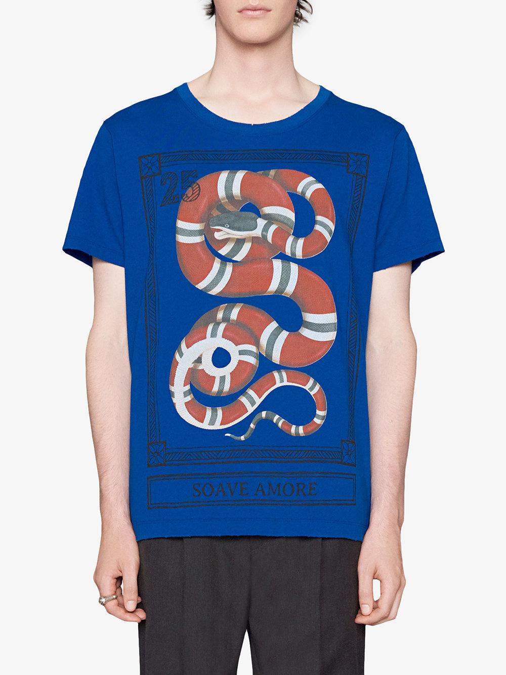 Gucci Cotton Kingsnake Print T-shirt in 