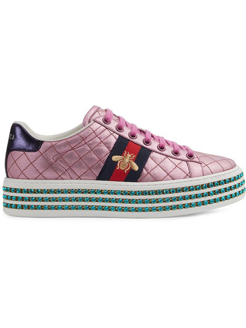 ace sneaker with crystals