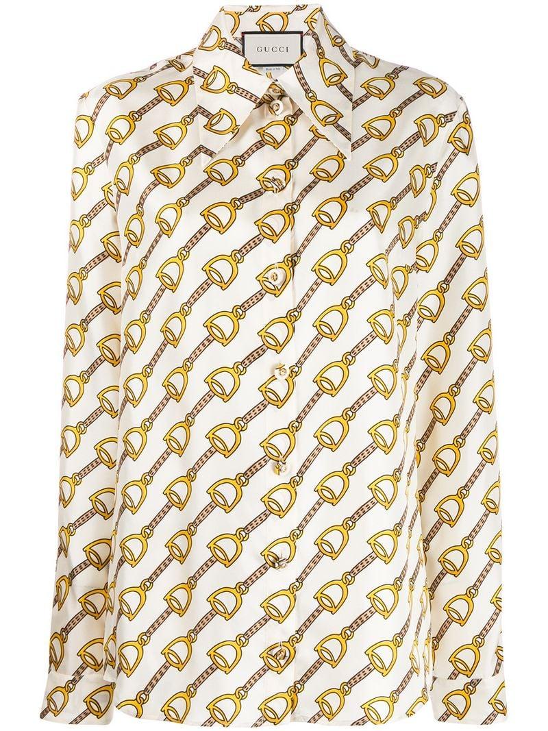 gucci chain print shirt