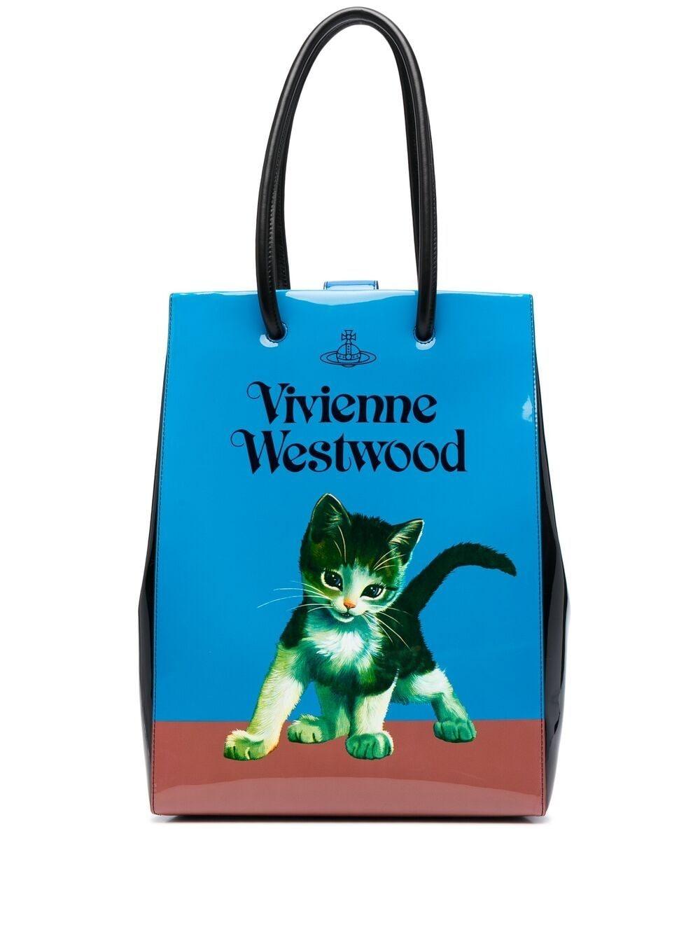 Vivienne Westwood プリント ハンドバッグ ブルー | Lyst
