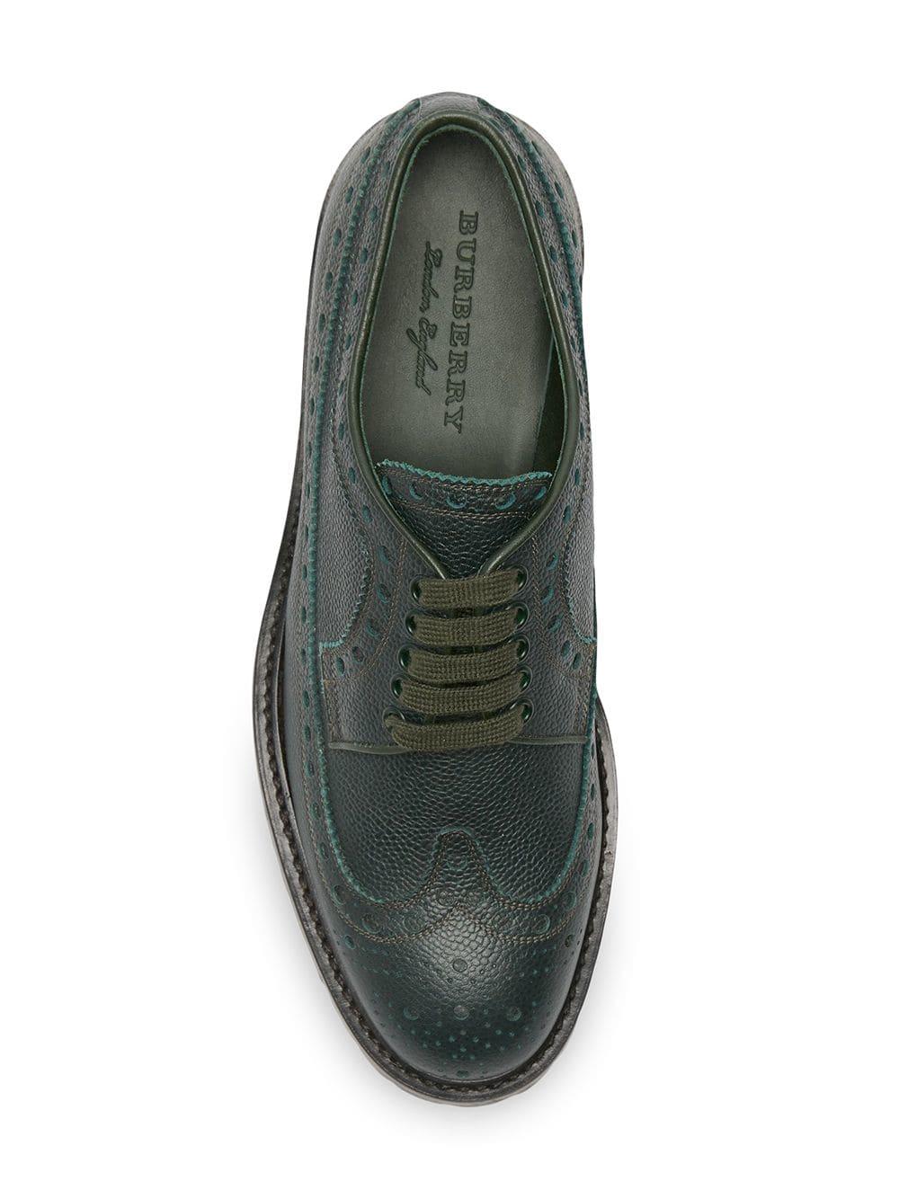 green burberry shoes