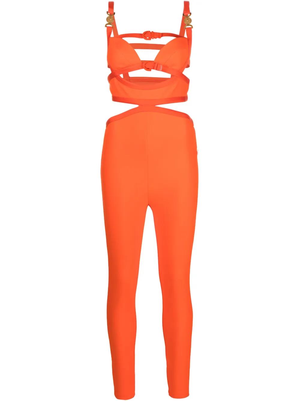 オールインワン・サロペット VERSACE Women Jumpsuits 10119181A086951R900 Orange Versace Versace Jeans jumpsuit - White - Women