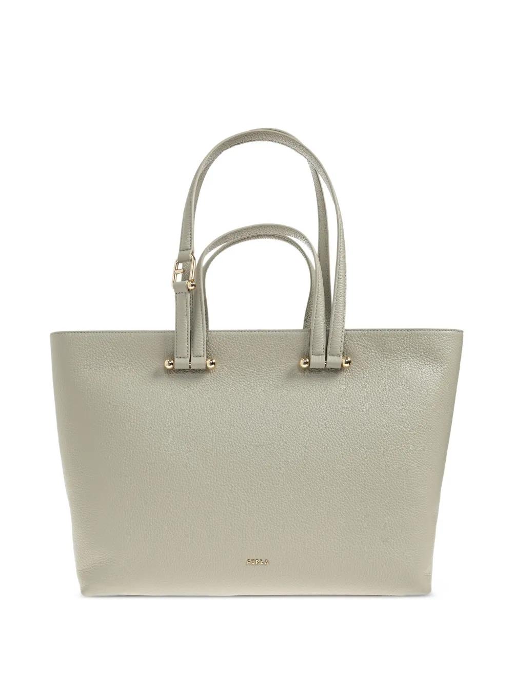 Se_judgment FURLA DUETTO グレー トートバッグ Furla Duetto Leather Tote Bag in White | Lyst