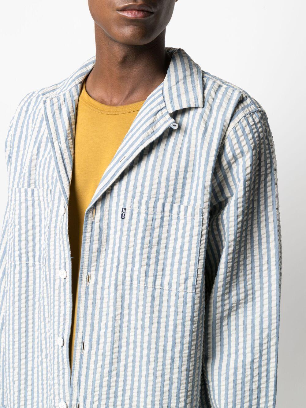 Levi's Striped Shirt Jacket in Blue for Men | Lyst