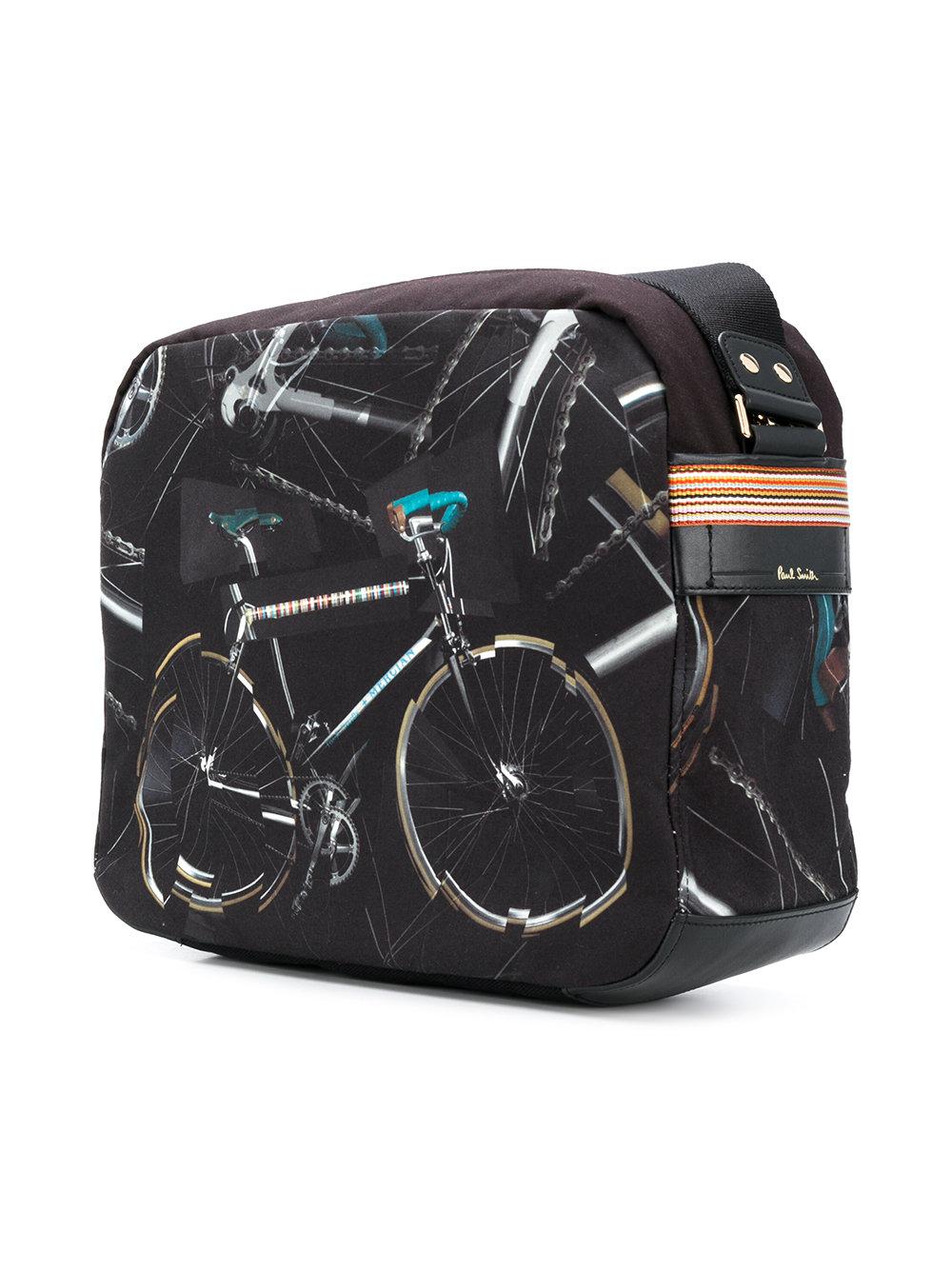 Paul Smith Bicycle Print Messenger Bag in Black for Men Lyst UK