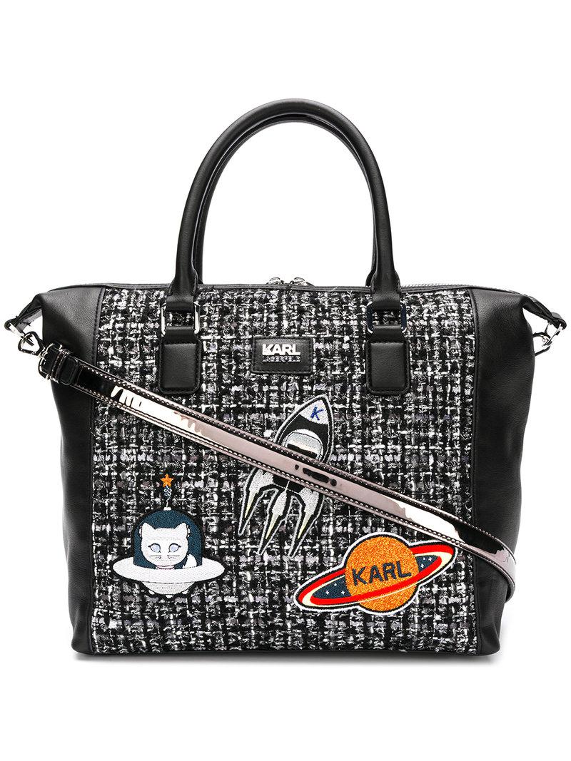 Karl Lagerfeld Synthetic K/space Bowling Tote Bag in Black Lyst