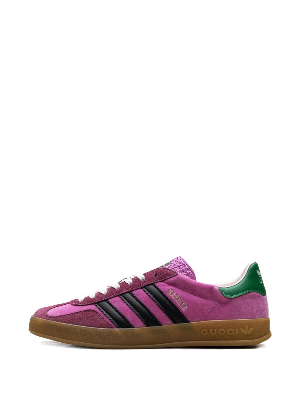 adidas gazelle silver green womens Gucci // X Adidas Red Velvet & Suede Gazelle Sneaker – VSP Consignment main image 0