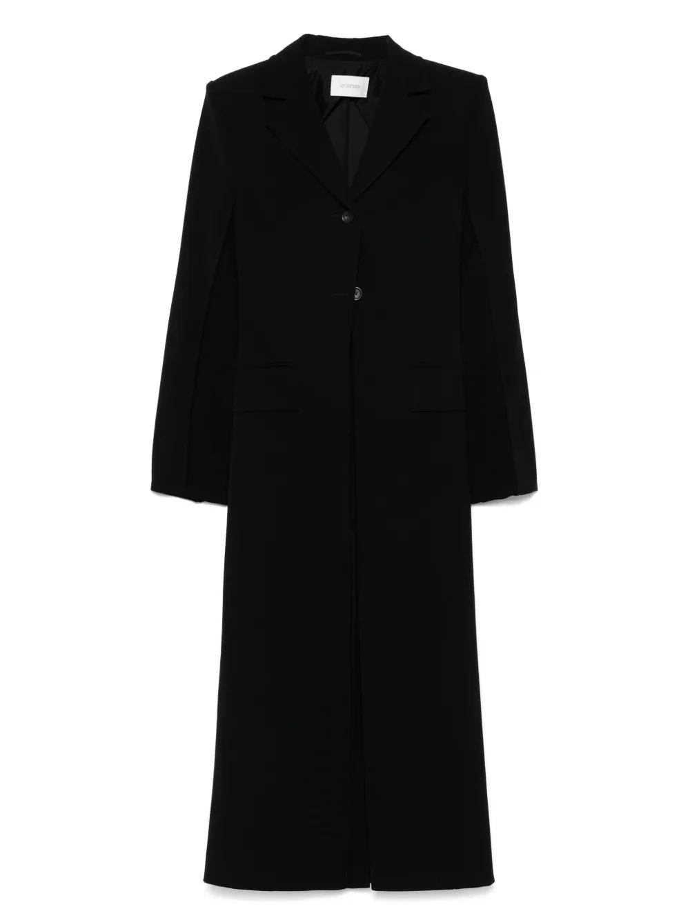 SPORTMAX ブラック ロングコート SPORTMAX（MAX MARA） - スポーツマックス チェスターコート
