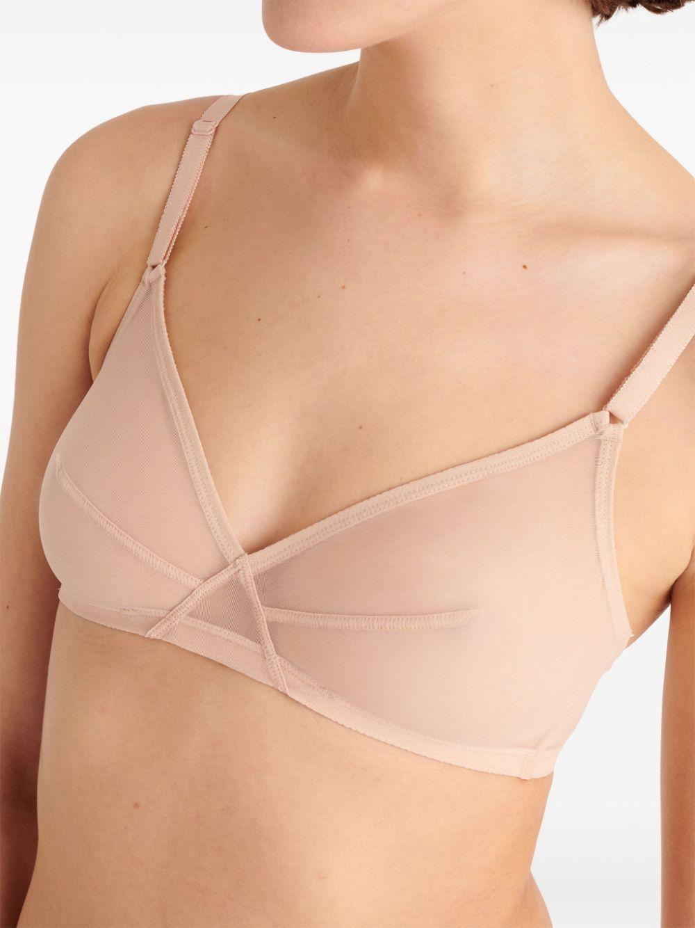 Eres Bel Sheer Tulle Triangle Bra in Natural | Lyst