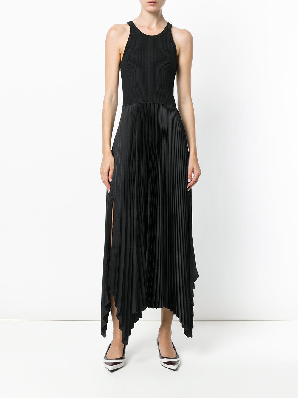 Theory Synthetic Pleated Dress in Black - Lyst