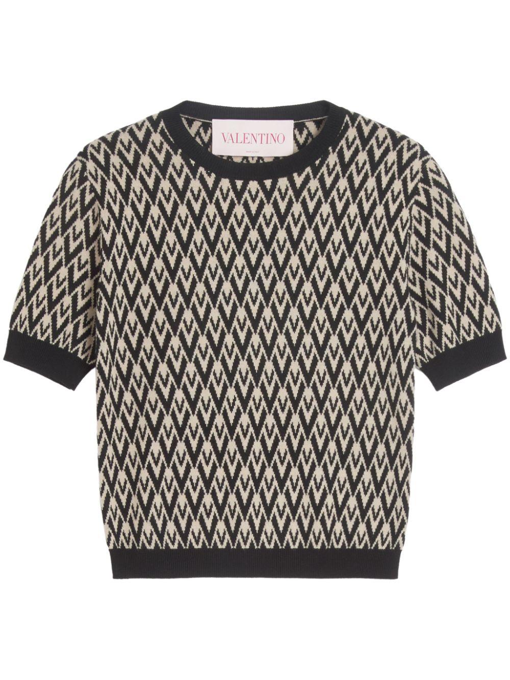 Valentino Garavani レディース ブラック Toute La V ジャカード 