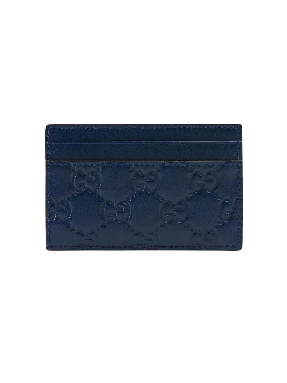 gucci leather ny yankeestm patch cardholder in navy (blue) for men lyst gucci leather ny yankeestm