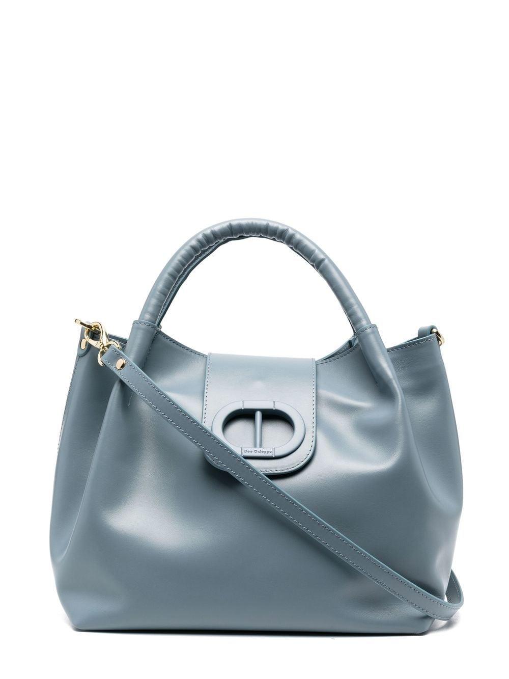Dee Ocleppo Leather Vasto Logo-plaque Tote Bag in Blue | Lyst Canada