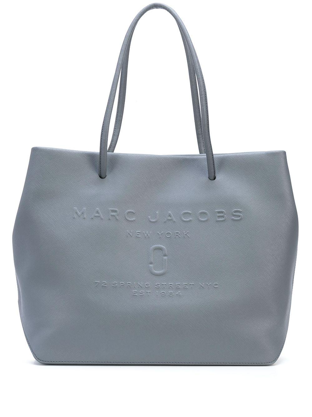 Marc Jacobs Leather The East West Logo Shopper Tote Bag in Grey 