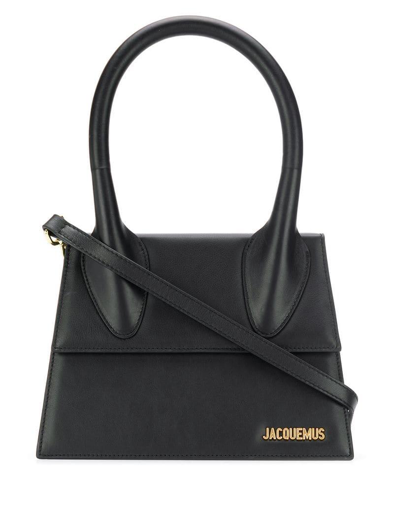 Jacquemus Logo Plaque Tote Bag in Black - Lyst