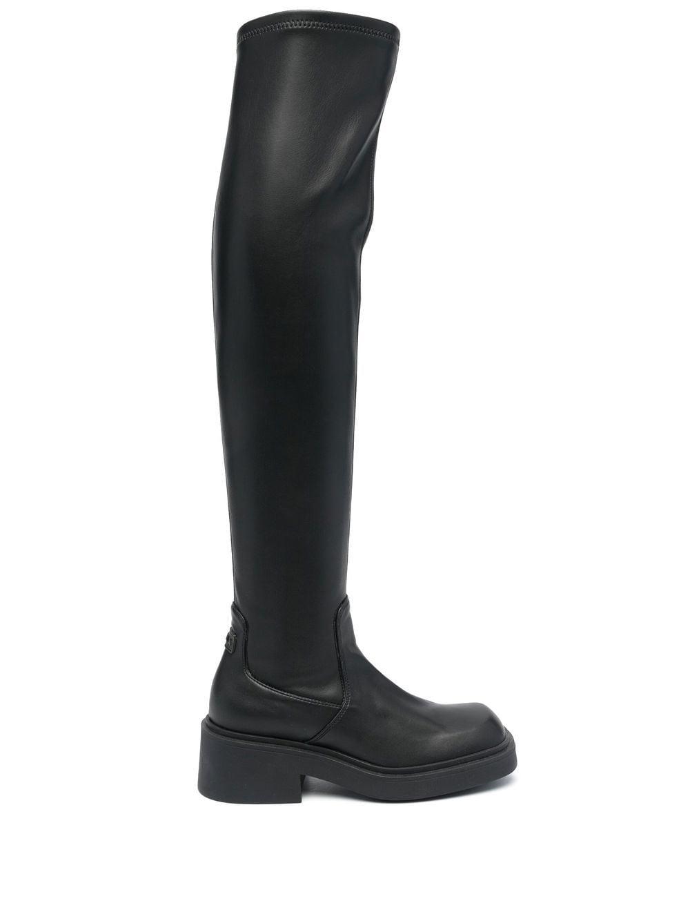 Furla Attitude Leather Thigh-high Boots in Black | Lyst Canada