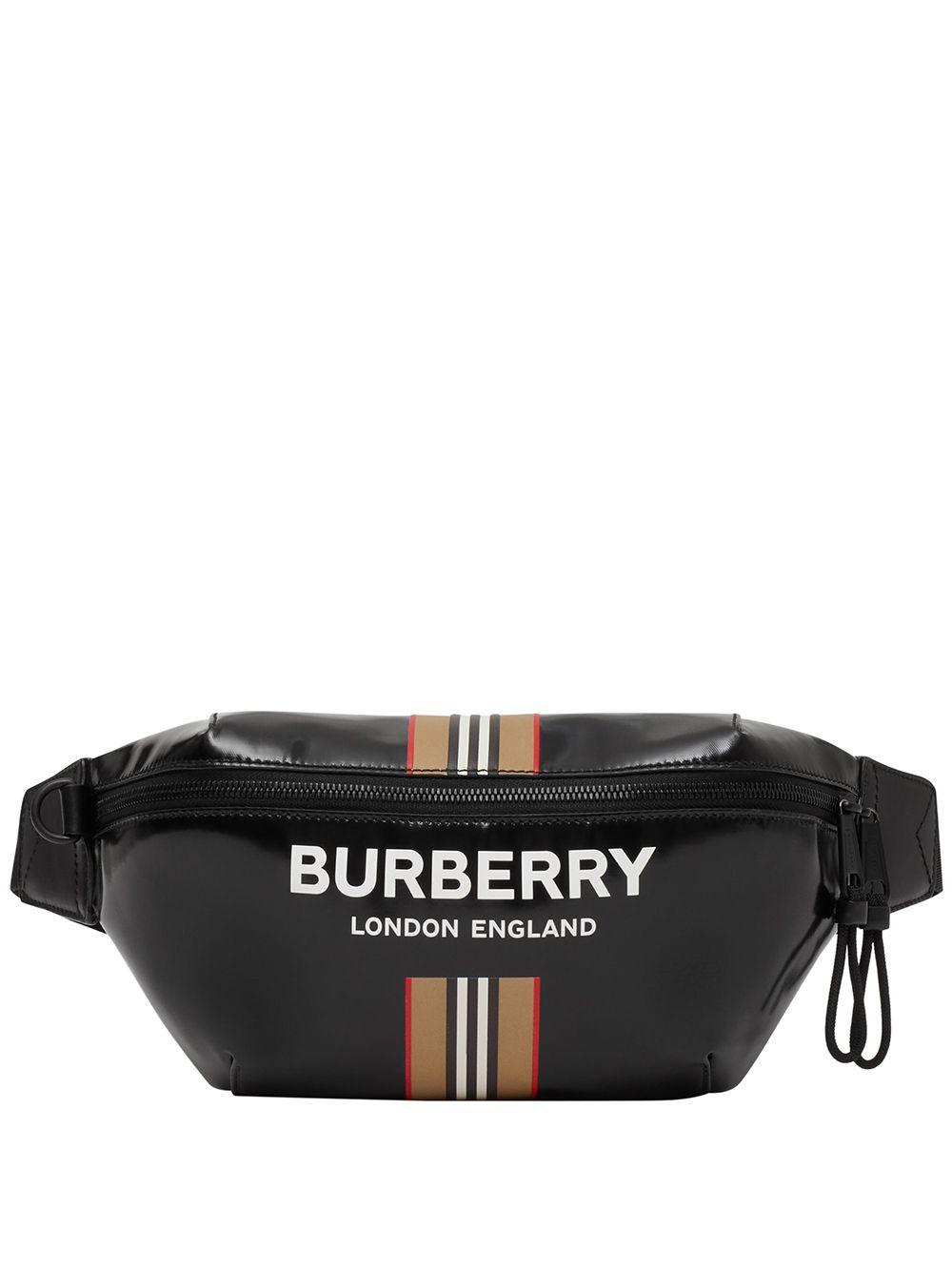 Burberry Bauchtasche "Sonny" mit -Logo und Streifendetail in Schwarz | Lyst  DE