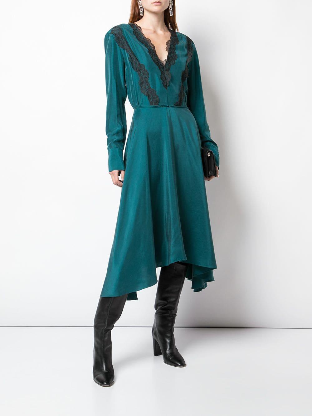 jason wu green silk dress
