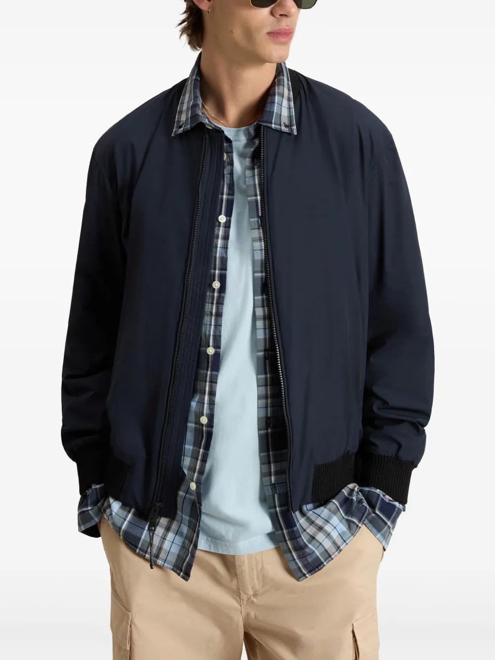 Woolrich Matt Stretch Bomber Jacket in Blue for Men Lyst UK