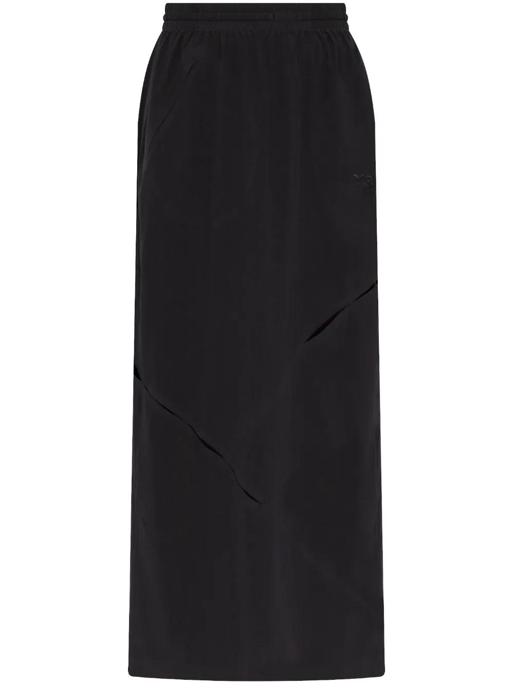 【関税込み】Y-3 ブラック クリンクル マキシスカート レディース Y-3 マキシスカート | オンラインセールは最大45