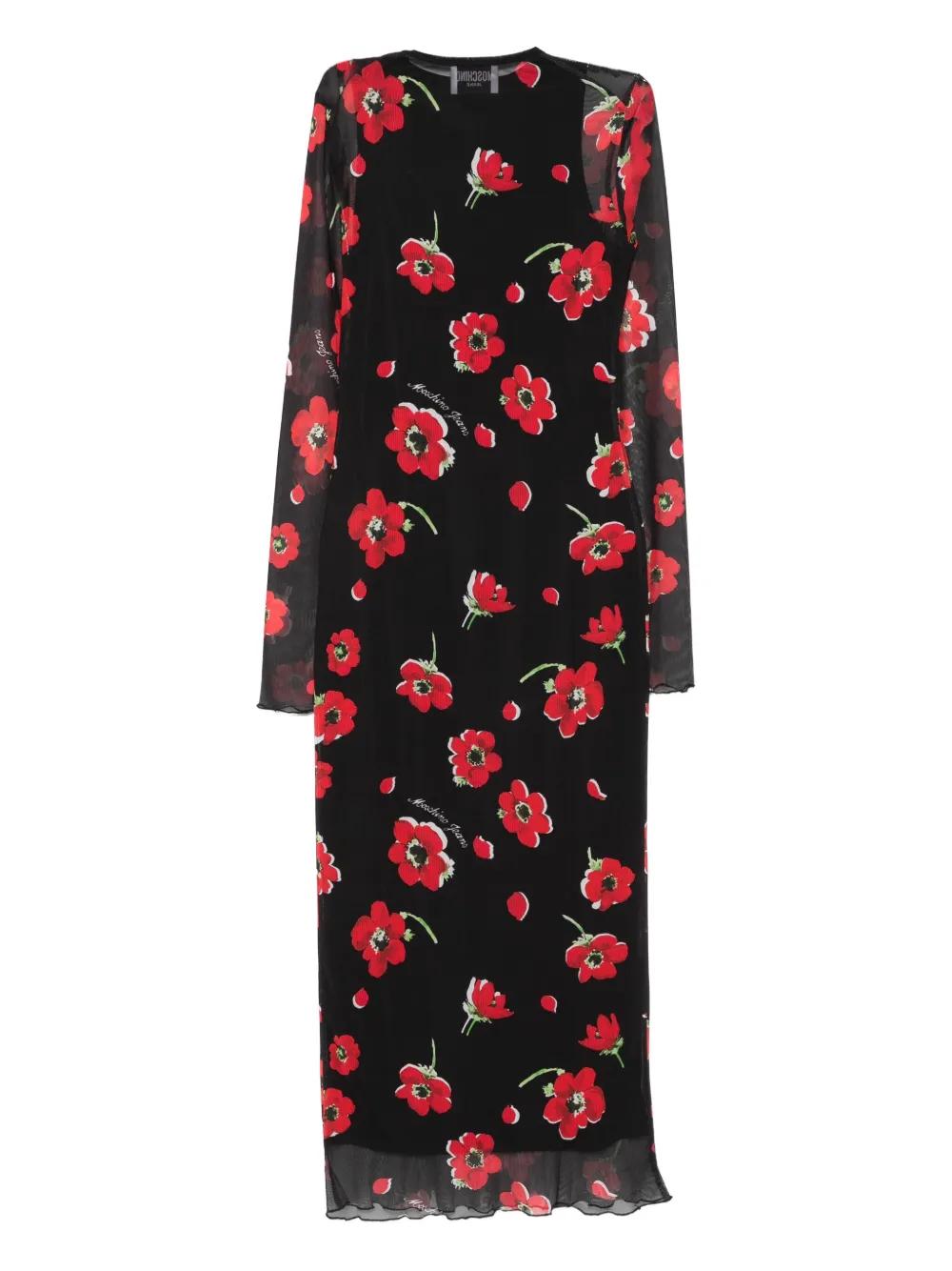 ワンピース Boutique Moschino Dress With Floral Pattern 19198255_42204337_600.jpg