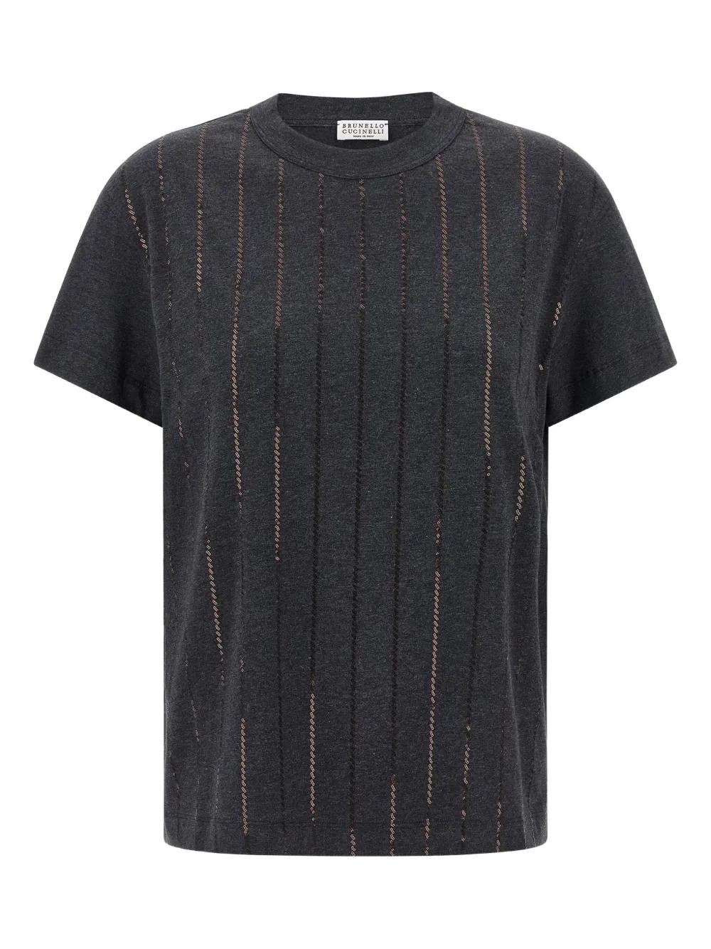 【関税＆送料込み】Brunello Cucinelli Monile Crew-Neck T-Sh BRUNELLO CUCINELLI | Crewneck Cotton Jersey Logo T-Shirt
