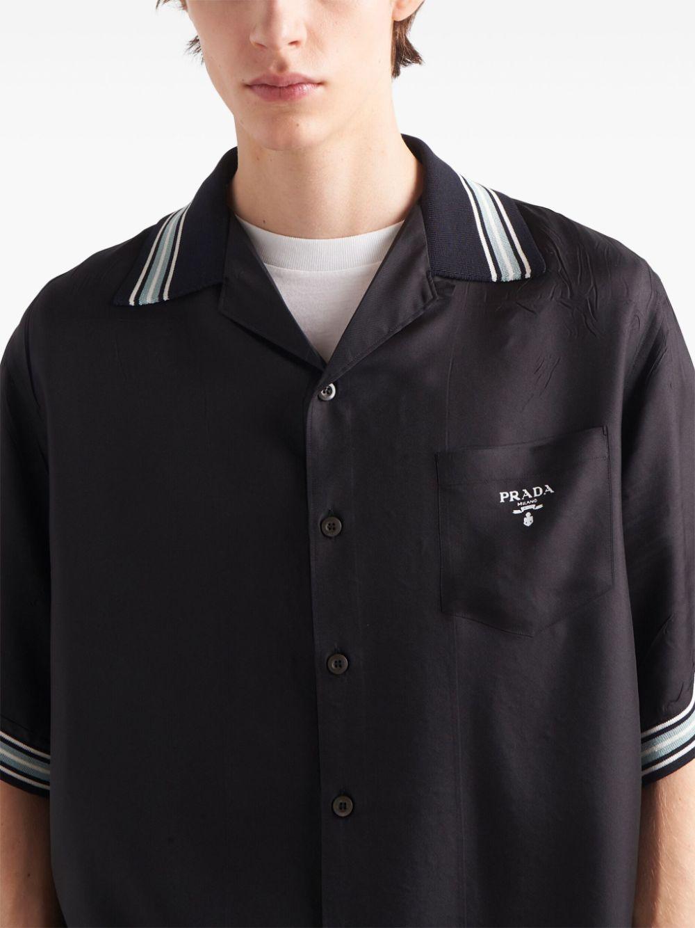 シャツ Prada Camicia In Cotone Prada Camicia in Black for Men | Lyst