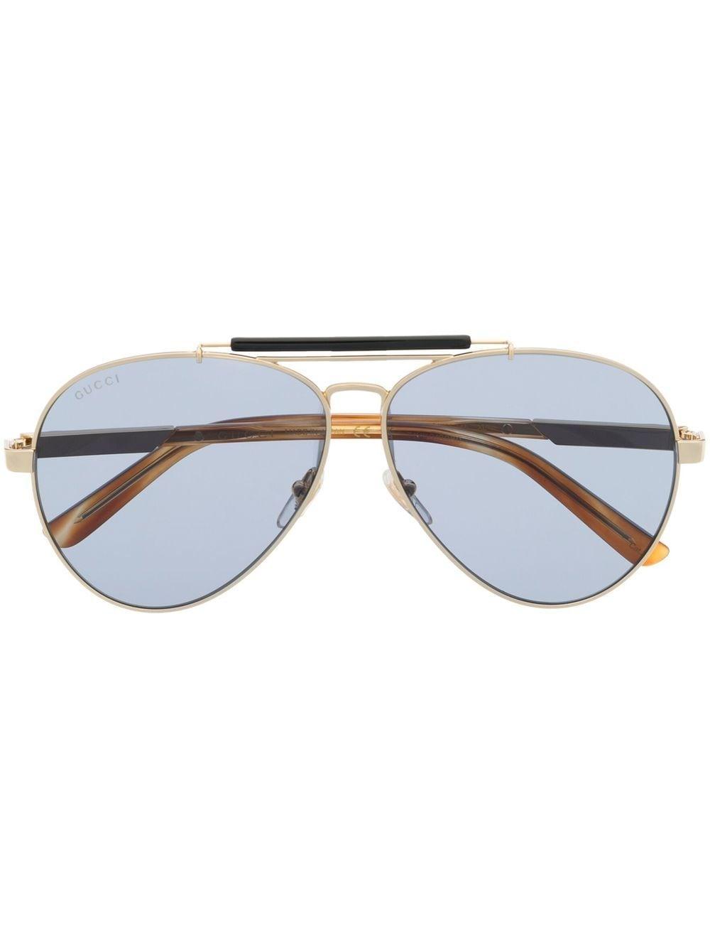 Gucci Pilot-frame Sunglasses in Blue for Men | Lyst
