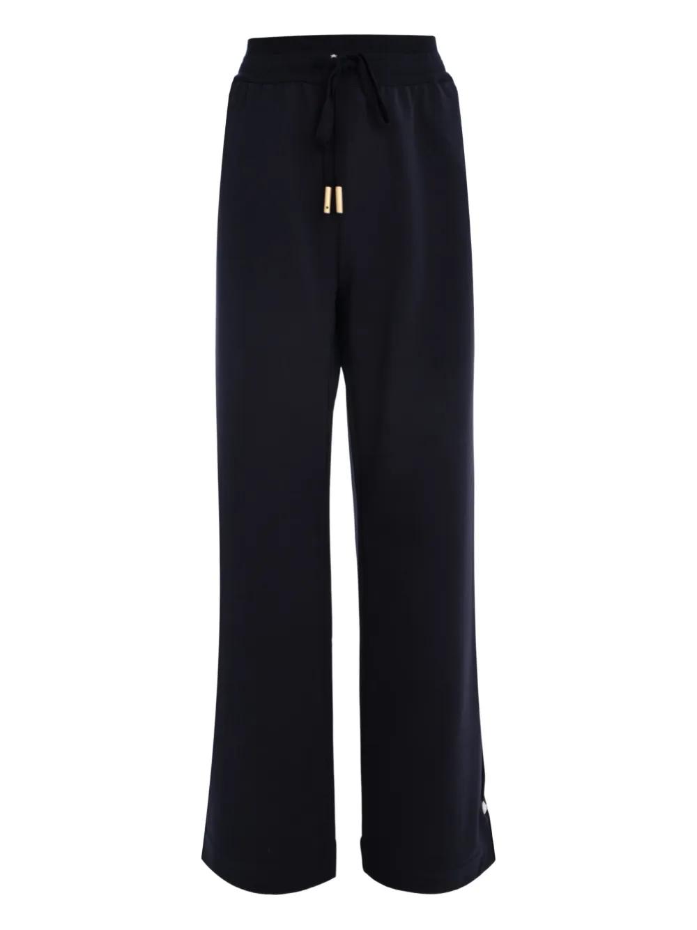 パンツ Lorena Antoniazzi Black Star-Applique Track Trousers Lorena Antoniazzi Black Star-Appliqué Track Trousers Black