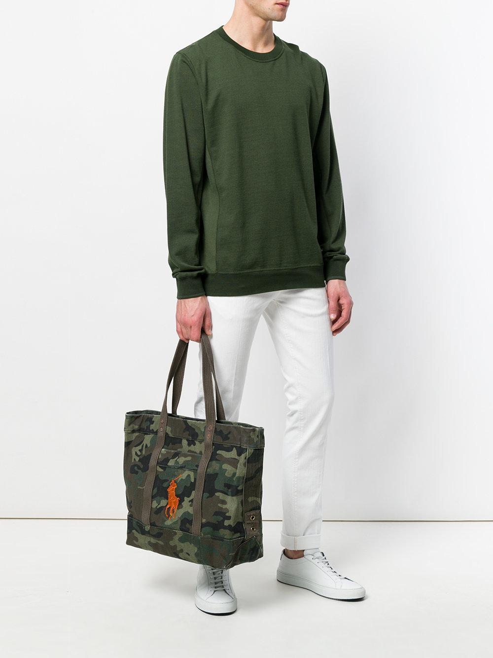 Polo Ralph Lauren Camouflage Tote Bag in Green for Men | Lyst