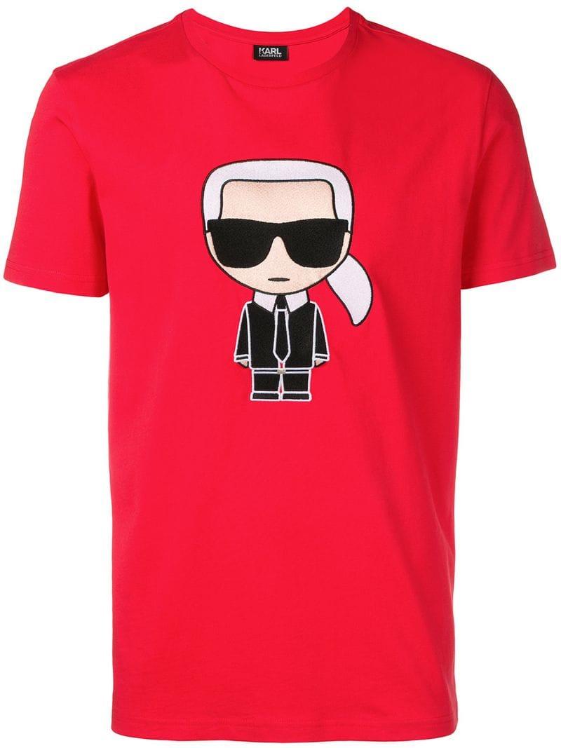 Karl Lagerfeld Karl Print T-shirt in Red for Men - Lyst